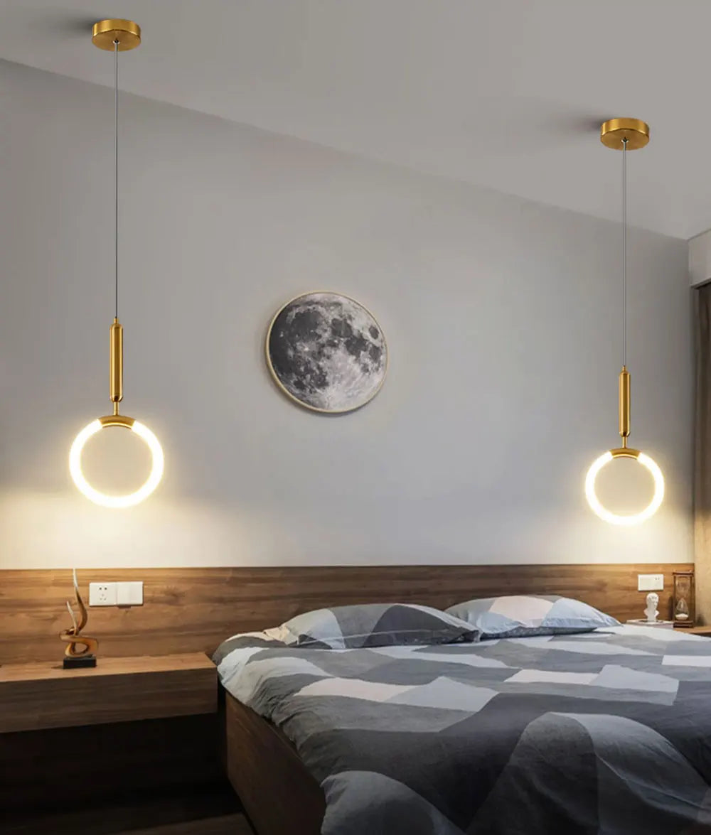 White Ball Tube LED Pendant light luxury chandelier Bedroom Bar Aisle Bedside Minimalist Restaurant Background wall decoration