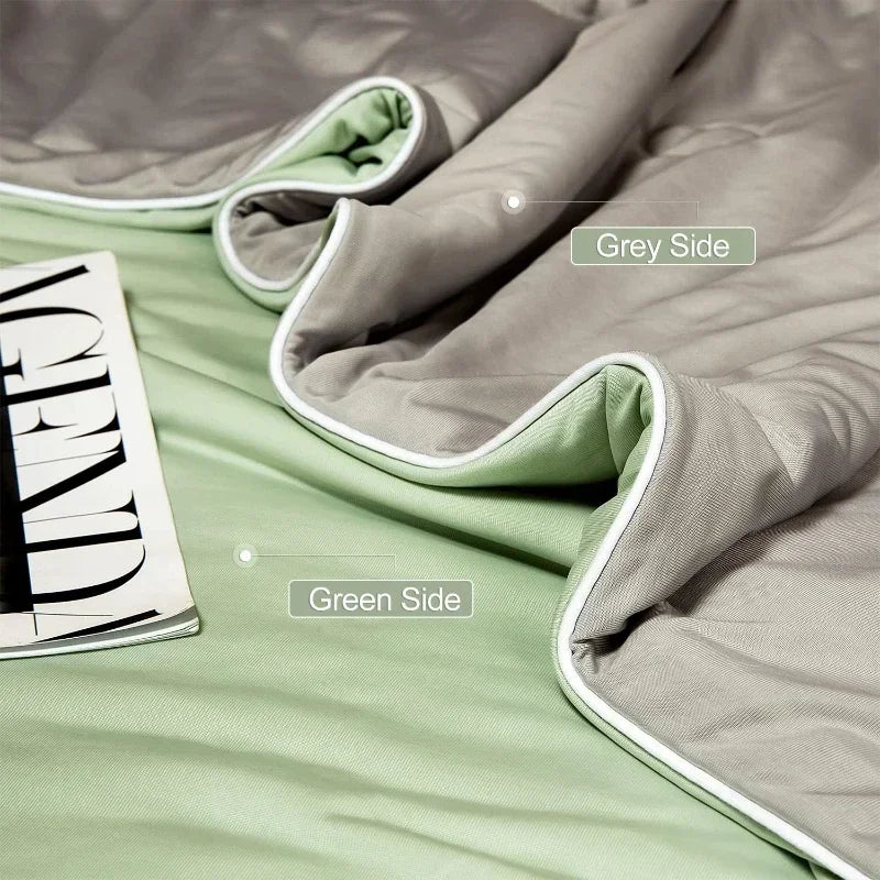 High Quality Cooling Blankets Smooth Air Condition Comforter Lightweight Summer Quilt with Double Side Cold & Cooling Fabric