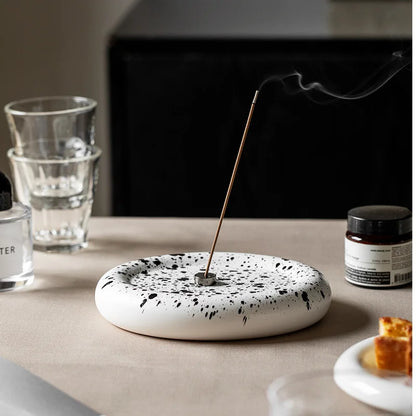 1PC Ceramics Incense Burner Stick Holder Line Incense plate Sandalwood Coil Base Temples Yoga Studios Home Decoration