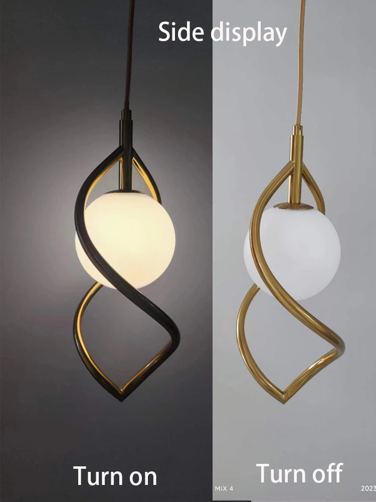 White Ball Tube LED Pendant light luxury chandelier Bedroom Bar Aisle Bedside Minimalist Restaurant Background wall decoration