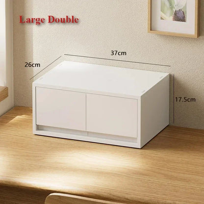 Desktop Storage Box Stationery Sorting Storage Drawer Stackable Space Saving Tabletop Drawer Cosmetic Desktop Organizer Boxes