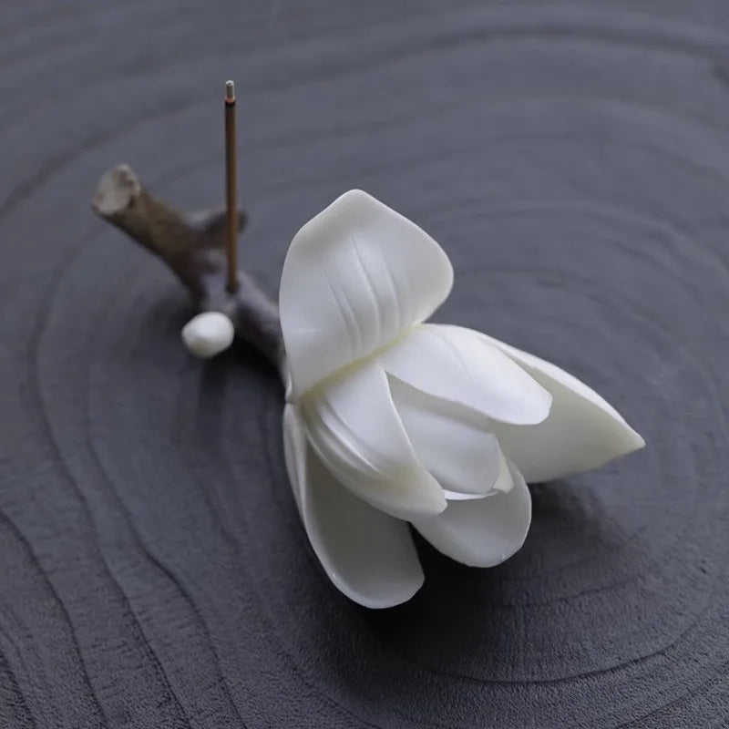 Ceramic Plum Blossom Pen Rest Home Desktop Joss-stick Base Incense Ceremony Ornaments Zen Tea Ceremony Accessories Tea Pets