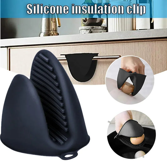 2pcs Silicone Oven Mitts, Heat Resistant & Non-Slip, Anti-Scalding Pot Holder Gloves for Cooking/Baking, Kitchen Safety
