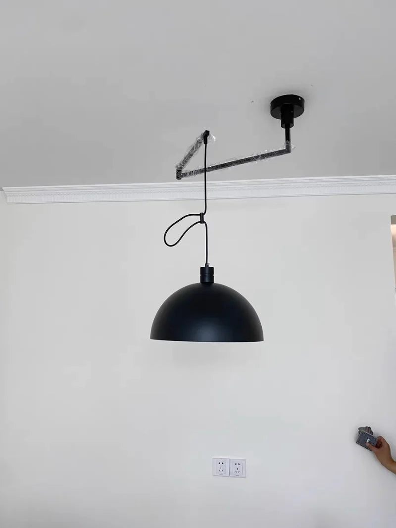 Rotate Pendant Lights Kitchen Dining Room Restaurant Adjustable Hanging Lamp Nordic Ceiling Chandeliers Retractable Folding Arm