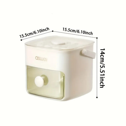 48-Cube Ice Maker with Easy Press Cap - Double Layer, Press Portable Design, Household Ice Storage Ice Box