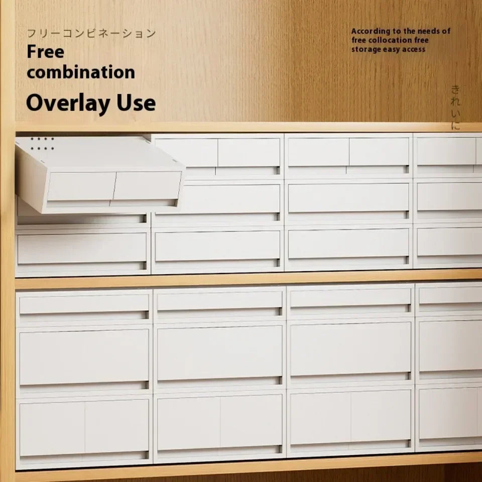 Desktop Storage Box Stationery Sorting Storage Drawer Stackable Space Saving Tabletop Drawer Cosmetic Desktop Organizer Boxes