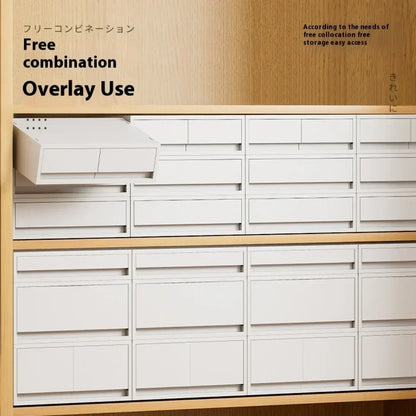 Desktop Storage Box Stationery Sorting Storage Drawer Stackable Space Saving Tabletop Drawer Cosmetic Desktop Organizer Boxes