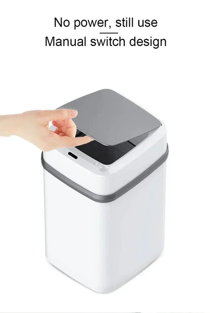 Smart Trash Can Intelligent Waste Bin Automatic Sensor Dustbin with Lid Waterproof Recycling Bins for Home Kitchen Bathroom