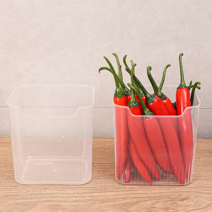 1/6PCS Fridge Side Door Storage Boxes Portable Vegetables Fruits Preservation Box Kitchen Food Grade Plastic Storage Containers