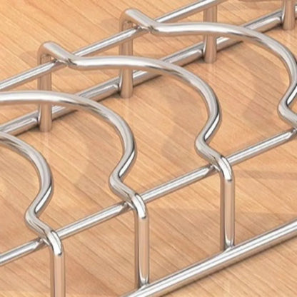 Multipurpose Dish Drying Rack Stainless Steel Kitchen Organizer Bowl Draining Rack 8 Girds Space Saving Dish Drying Holder