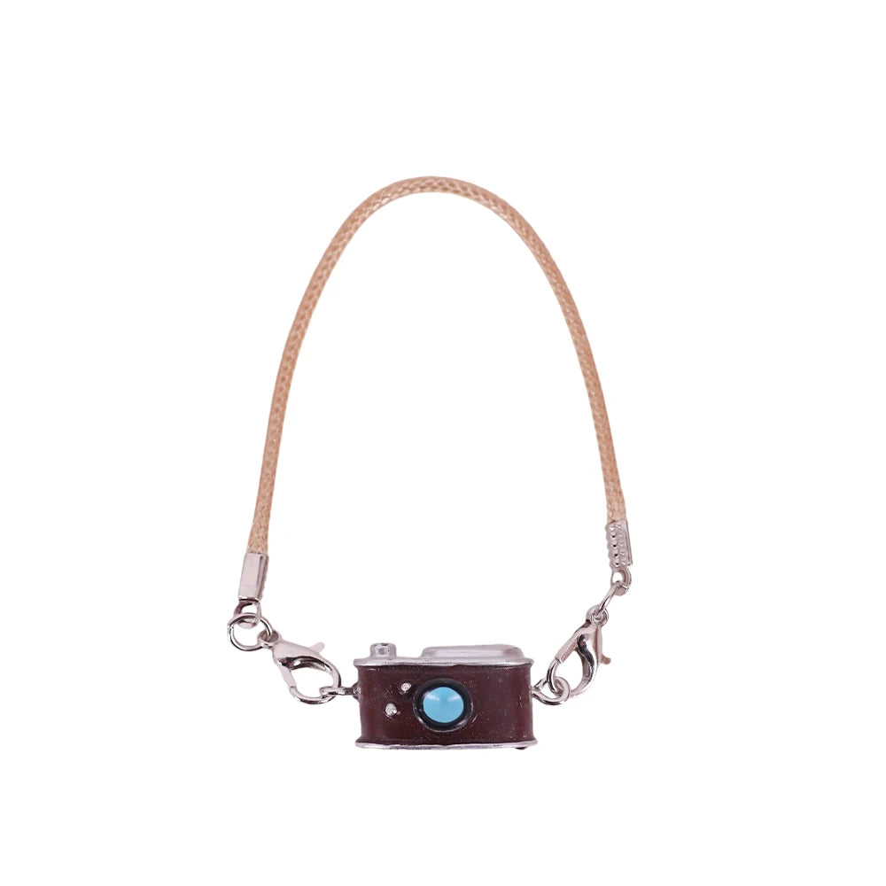 Doll Mini Crossbody Bag Cartoon Model Camera Pendant Doll Accessories For 15-17cm Plush Labubu Doll Gift,Girl's Dollhouse Toys