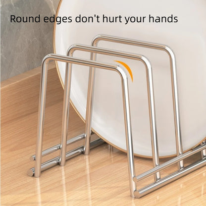 Multipurpose Dish Drying Rack Stainless Steel Kitchen Organizer Bowl Draining Rack 8 Girds Space Saving Dish Drying Holder