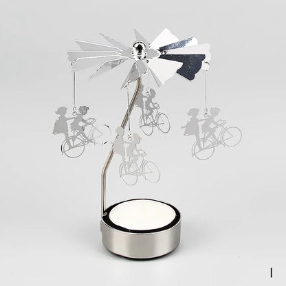 Metal Candlesticks For Candles Modern Room Decor Silver Carousel Candle Tea Light Holder Damper Home Decoration Valentine's Gift