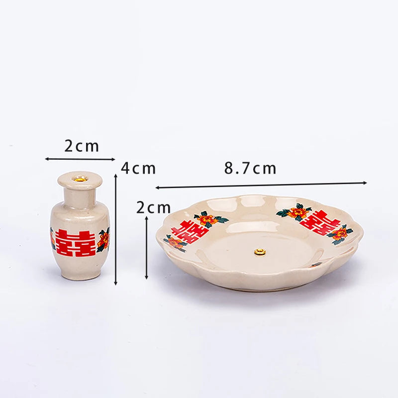 2 in 1 Chinese Incense Holder Ceramic Incense Burner for Incense Stick Home Indoor Fragrance Tools Buddhism Supplies Home Decor