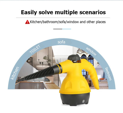 Large capacity water tank handheld high-temperature steam cleaning machine, suitable for kitchen/sofa/window/bedroom/car care