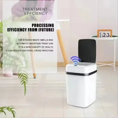 Smart Trash Can Intelligent Waste Bin Automatic Sensor Dustbin with Lid Waterproof Recycling Bins for Home Kitchen Bathroom