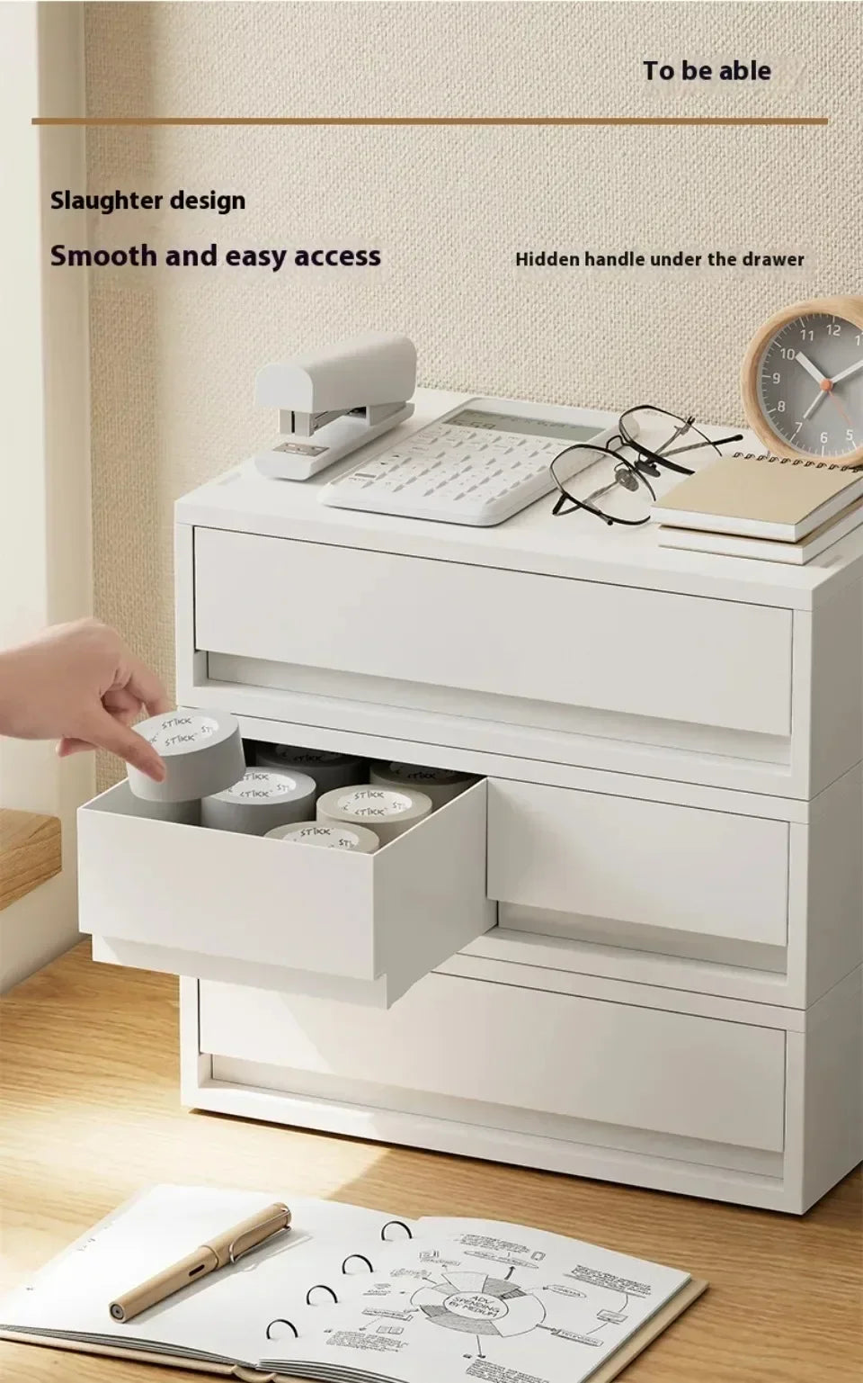 Desktop Storage Box Stationery Sorting Storage Drawer Stackable Space Saving Tabletop Drawer Cosmetic Desktop Organizer Boxes