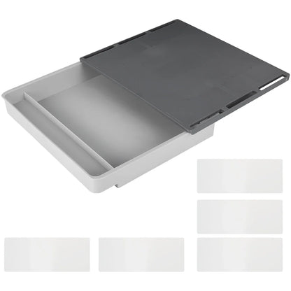 1/2Pcs Under Desk Drawer Storage Box Hidden Self-Adhesive Stationery Storage Drawer For Office Home Organizer Accessories