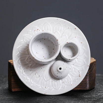 1Pcs Ceramic Incense Burner Holder Multifunctional 4-in-1 for Palo Santo Sage Sticks Candles & Crystals Ideal for Christmas