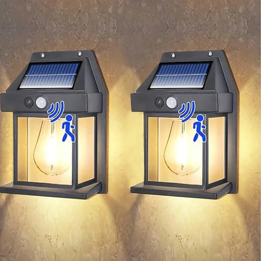 1/2/4 Solar Wall Lights Outdoor Garden Motion Sensor IP65 Waterproof for Front Porch Balcony Terrace Garage Fence Courtyard