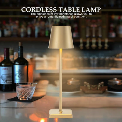 LED Desk Lamp Usb Rechargeable Table Lamp Bar Restaurant Ambiance Wireless Touch Lamps Waterproof Led Lights Bedroom Decor Light