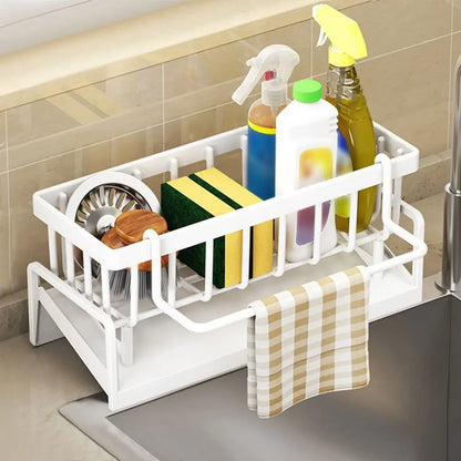 Kitchen Storage Rack Useful Self-draining Sink Shelf Sponge Holder Organizer Hanging Soap Basket Bathroom Cosmetic Shelf
