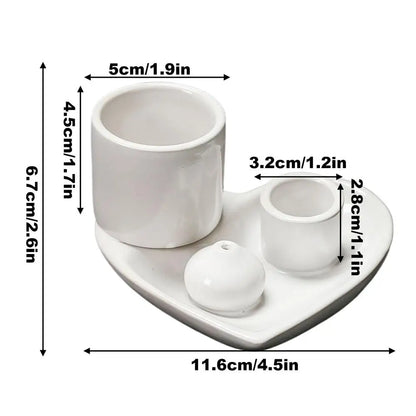 Incense Holder Ceramic Burner Stand Bowl 4-in-1 Incense Stick Holder Spiritual Zen Art For Living Room Yoga Relaxation Home