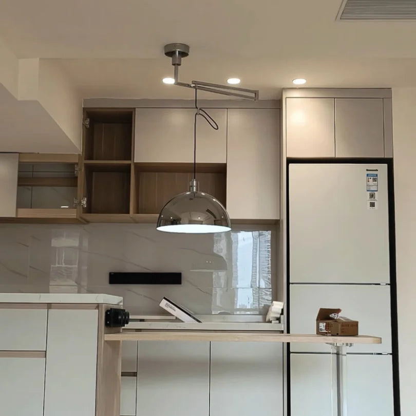 Rotate Pendant Lights Kitchen Dining Room Restaurant Adjustable Hanging Lamp Nordic Ceiling Chandeliers Retractable Folding Arm