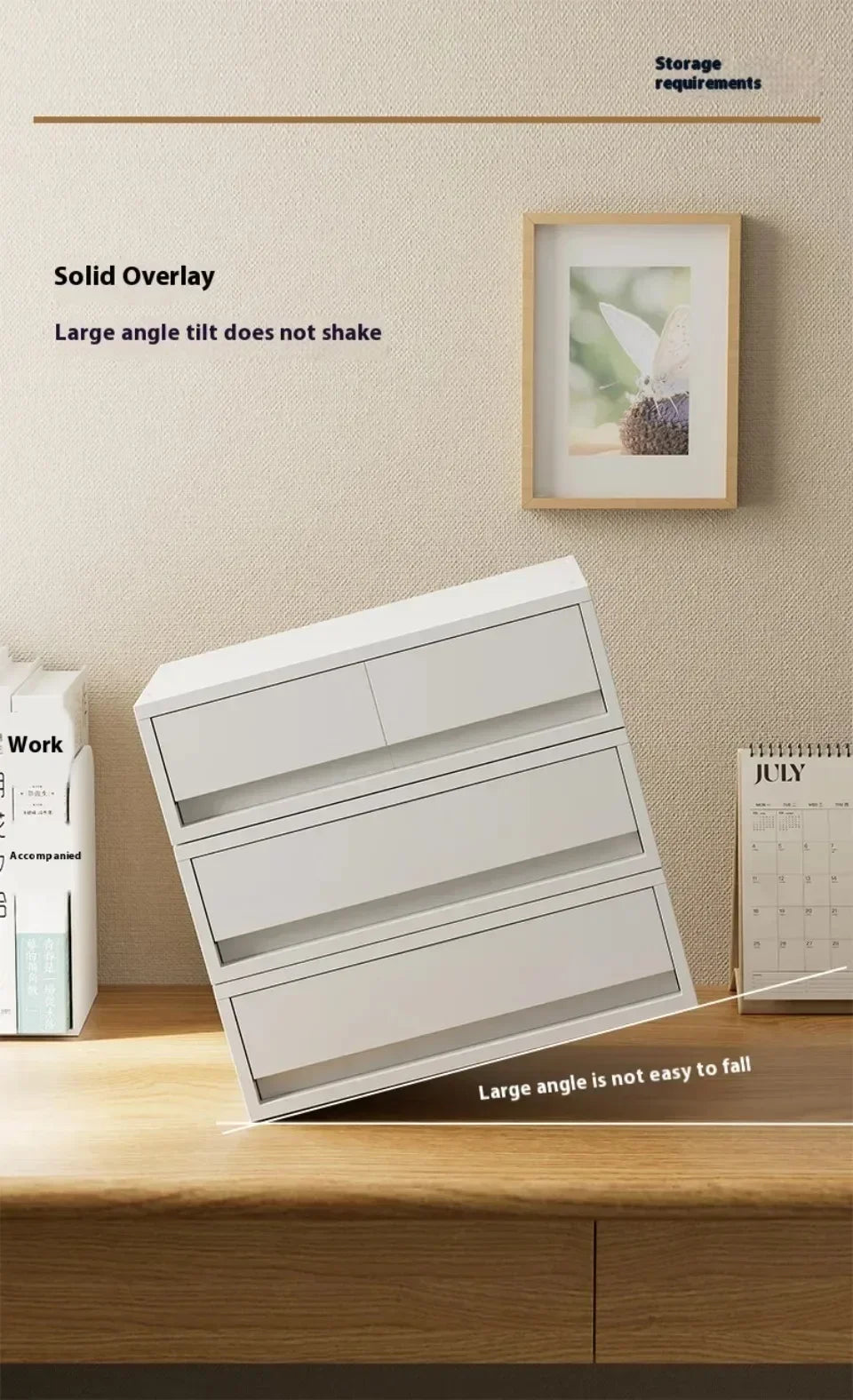 Desktop Storage Box Stationery Sorting Storage Drawer Stackable Space Saving Tabletop Drawer Cosmetic Desktop Organizer Boxes