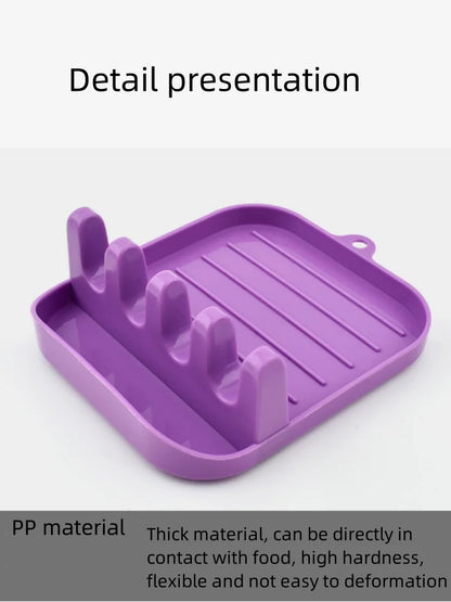 Kitchen Spoon Holders Pot Lid Rack Pot Lid Cooking Tool Tableware Storage Rack Spoon Chopsticks Holder Spatula Drain Rack Gadget