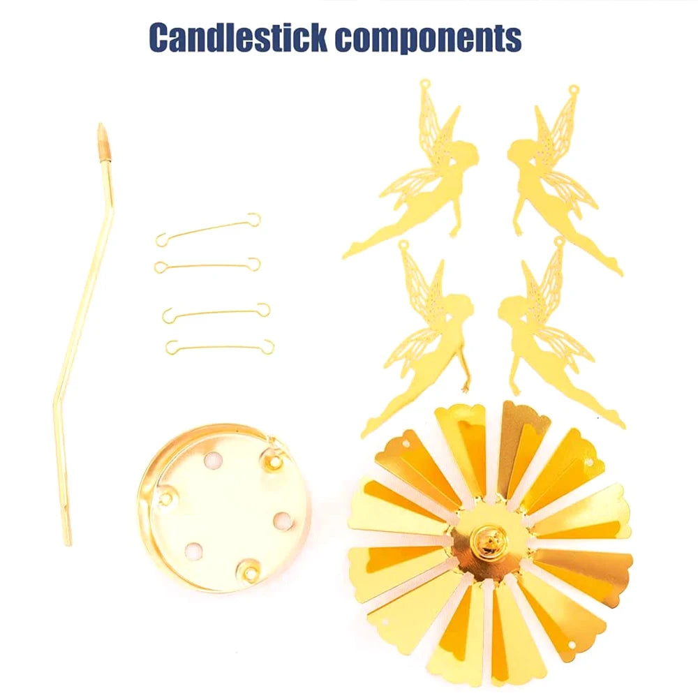 Metal Rotary Candle Holder Rotating Candle Holder Dinner Party Wedding Party Christmas Candle Holder Stand Home Decoration