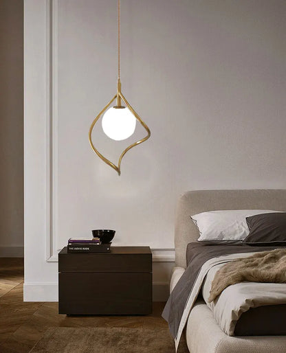 White Ball Tube LED Pendant light luxury chandelier Bedroom Bar Aisle Bedside Minimalist Restaurant Background wall decoration
