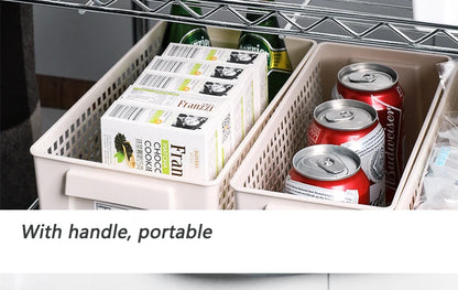 New 4/3PCS Crate Plastic Storage Box with Label Kitchen Basket Home Storage Supplies Desktop Cosmetic Stationery Organizer Boxes