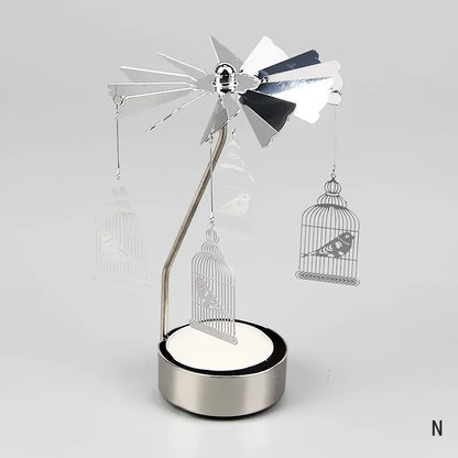 Metal Candlesticks For Candles Modern Room Decor Silver Carousel Candle Tea Light Holder Damper Home Decoration Valentine's Gift