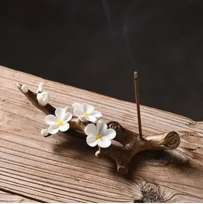 Ceramic Plum Blossom Pen Rest Home Desktop Joss-stick Base Incense Ceremony Ornaments Zen Tea Ceremony Accessories Tea Pets