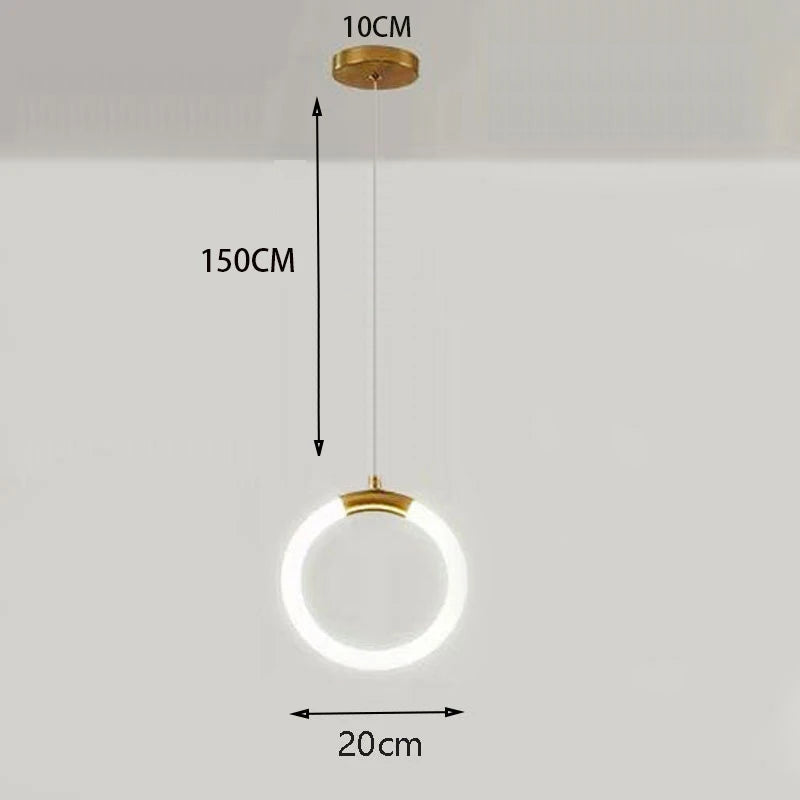White Ball Tube LED Pendant light luxury chandelier Bedroom Bar Aisle Bedside Minimalist Restaurant Background wall decoration