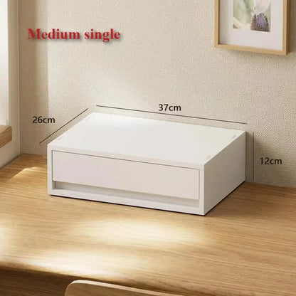 Desktop Storage Box Stationery Sorting Storage Drawer Stackable Space Saving Tabletop Drawer Cosmetic Desktop Organizer Boxes