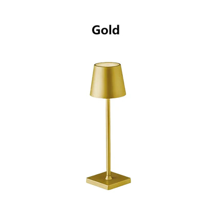 LED Desk Lamp Usb Rechargeable Table Lamp Wireless Touch 3 Color Desktop Night Light Bar Restaurant Creative Ambient Light Decor