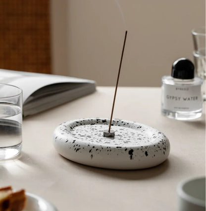 1PC Ceramics Incense Burner Stick Holder Line Incense plate Sandalwood Coil Base Temples Yoga Studios Home Decoration
