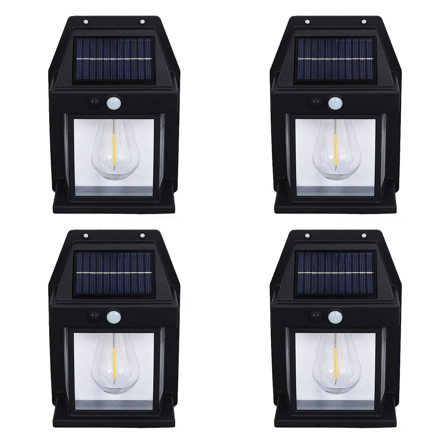 1/2/4 Solar Wall Lights Outdoor Garden Motion Sensor IP65 Waterproof for Front Porch Balcony Terrace Garage Fence Courtyard
