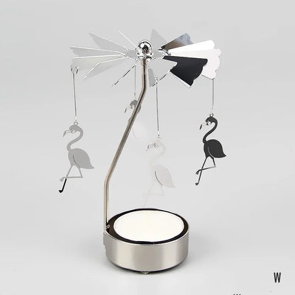 Metal Candlesticks For Candles Modern Room Decor Silver Carousel Candle Tea Light Holder Damper Home Decoration Valentine's Gift
