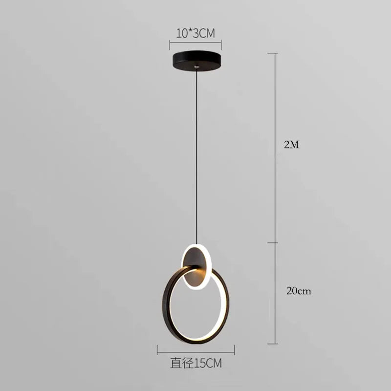 Modern Creative LED Pendant Lamps For Home Living Room Background Wall Hanging Chandelier Bedroom Bedside Lamp Dining Room Decor