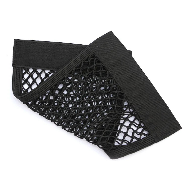 Car Back Rear Trunk Storage Net Seat Elastic String Net Magic Sticker Mesh Storage Bag Auto Organizer Seat Back Bag Free shipping