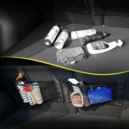 Car Back Rear Trunk Storage Net Seat Elastic String Net Magic Sticker Mesh Storage Bag Auto Organizer Seat Back Bag Free shipping