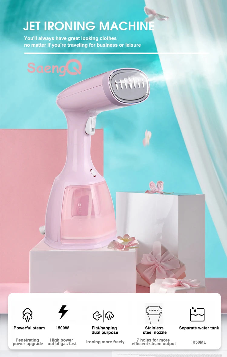 JetSteam™ 1500W Handheld Garment Steamer – Powerful, Portable, and Ready Wherever You Go