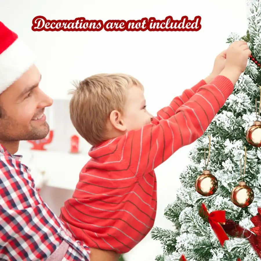 6 Ft Snow Flocked Hinged Artificial Christmas Tree Unlit Holiday Decor