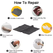 12 Pcs Nano Sparkle Cloth for Car Scratches, Nano Magic Cloth, Nano Sparkle Cloth Scratch Remover, Easily Repair Scratches, Paint Residues, Water Spots Remover, Nano sparkle cloth Scratch Remover Erase